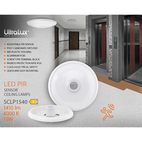 LED плафониера с PIR сензор за движение 15W 4000K  плафониера бяла Спирала