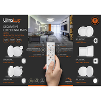 LED димираща CCT плафониера с дистанционно управление бяла 72W max IP20 кръг   бяла Кръг