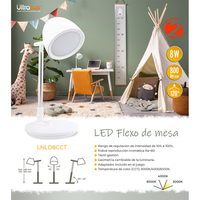 LED димираща настолна лампа CCT 8W