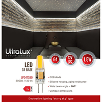 LED лампа G4 12V DC 360° 1.5W 3000K COB
