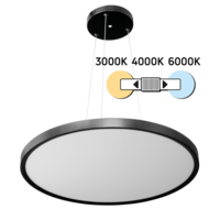 LED Slim CCT40W  плафониера черна