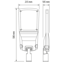 LED тяло за улично осветление IP66  220V-240V AC 150°x90° 60W 4200K SMD 3030