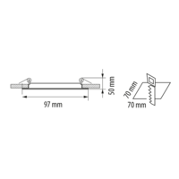 LED стъклен панел квадрат IP44  220V-240V AC 120° 6W 2700K SMD 2835