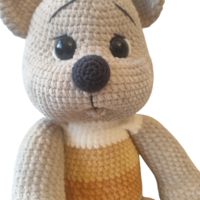 Плюшено ръчно плетено мече „Honey Teddy“ – 50 см