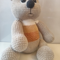 Плюшено ръчно плетено мече „Honey Teddy“ – 50 см