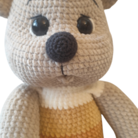 Плюшено ръчно плетено мече „Honey Teddy“ – 50 см