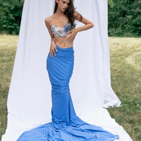 SILK DREAM CORSET IN BLUE