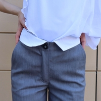 STONE COLLAR DENIM BERMUDAS