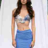 SILK DREAM CORSET IN BLUE