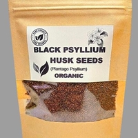 Organic BLACK PSYLLIUM HUSK seeds | plantago psyllium | black psyllium husk whole seeds | dried seeds | organic herbs | herba