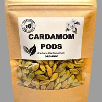 Organic CARDAMOM PODS | elettaria cardamomum | cardamom seeds | spices | organic herbs | organic spices | herba
