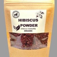 Organic HIBISCUS POWDER | hibiscus sabdariffa | hibiscus flower powder | hibiscus tea | herbal tea | organic herbs | powder | herba | tea