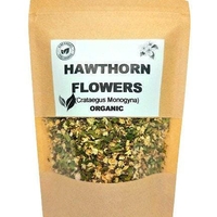 Organic HAWTHORN FLOWERS & LEAF | crataegus monogyna | hawthorn tea |  herbal tea | organic herbs | herbal tea | organic flower