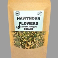 Organic HAWTHORN FLOWERS & LEAF | crataegus monogyna | hawthorn tea |  herbal tea | organic herbs | herbal tea | organic flower