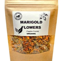 Organic MARIGOLD FLOWERS | Tagetes Erecta | Marigold Tea | Dried Flowers | Loose Tea | Loose Dried Herbs | Dried Loose Herb | Natural Herbs
