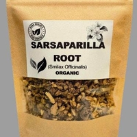 Organic SARSAPARILLA ROOT | smilax officinalis | sarsaparilla tea | herbal tea | dried root | organic herbs | organic root | herba