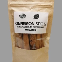 Organic CINNAMON STICKS | Cinnamomum Burmannii | Indonesian Cinnamon | Cinnamon Quils | Dried Herb | Organic Herb | Herba | Tea | Spices