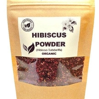 Organic HIBISCUS POWDER | hibiscus sabdariffa | hibiscus flower powder | hibiscus tea | herbal tea | organic herbs | powder | herba | tea