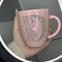 Чаша baby pink ornament  буква D