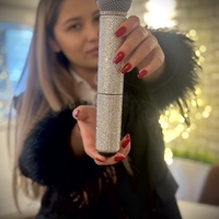 Декорация на микрофон с кристали