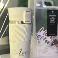 Персонализирана термо чаша с кристали – 400 ml