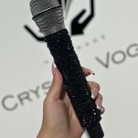 Декорация на микрофон с кристали