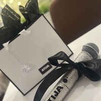 Декорация на микрофон с кристали