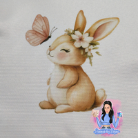 Кърпа (месал) за бебешка погача - '' Зайче с цвете''