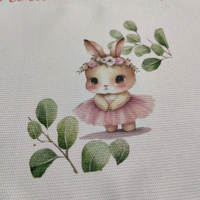 Кърпа (месал) за бебешка погача - ''Зайче със зелени листа''