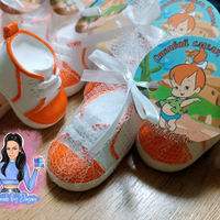 Подаръци за гости - обувка в оранжево ''Пебълс''