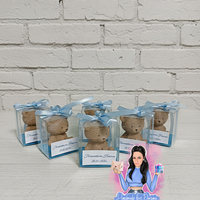 Подаръци за гости - мече с буквичка в кутия