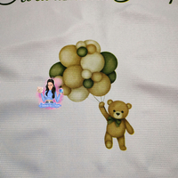 Кърпа (месал) за погача ''Мече със зелени балони''