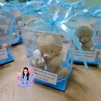 Подаръци за гости - мече в кутия с пера