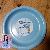 Чиния с декорация - '' Мече с балони в синьо '' 2