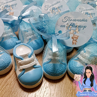 Подаръци за гости - обувка/буйка в синьо