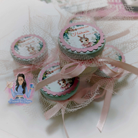 Бурканче със соева свещ и персонализирана декорация ''Зайче със зелени листа''