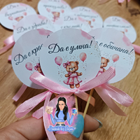 Топери с пожелания - ''Мече с розови балони''