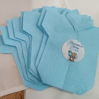 Салфетка боди - '' Мече с балони в синьо 3''