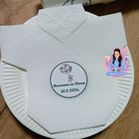 Салфетка във формата на боди на тема '' Мече със зелени балони ''