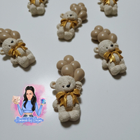 Подаръци за гости - мече с балони (бежови)