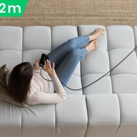 INIU кабел USB A USB C, [2m] QC 3,0 y 3,1A кабел USB C