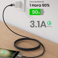 INIU кабел USB A USB C, [2m] QC 3,0 y 3,1A кабел USB C