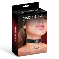 Нашийник CINDERELLA с пръстен, веганска кожа, един размер