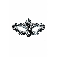 Маска за очи - Черна с бели камъни Shhh Blindfold Maskarade