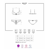 Костюм на медицинска сестра от 3 части OBSESSIVE 834-CST-6, размер L/XL