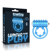 LOVETOY Lumino Play – вибрационен пенис пръстен със синя светлина