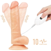 LOVETOY Страп-он с дилдо с вибрация и дистанционно управление 7,5