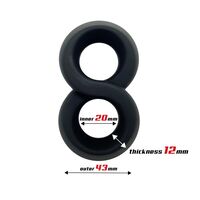 Двоен пръстен за пенис BEAST RINGS 2 см   - 100% течен силикон