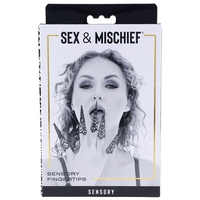 Изкуствени накрайници за пръсти Нокти - Super Sheet Sportsheets Sex and Mischief Черен