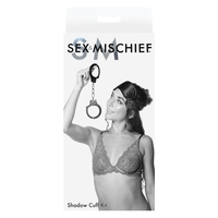 Черни белезници и маска за очи Sex & Mischief Sportsheets Shadow